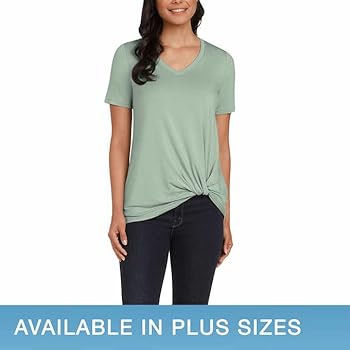 Matty M Ladies' Twist Knot Top (Green, XLarge) at Amazon